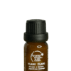 Brown glass bottle of Ylang Ylang essential oil with a black dropper cap and white label (Aroma Sanctuary) on a white background.